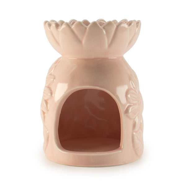 Ceramic Sunflower Oil Burner - Pastel Pink | Auro & Co