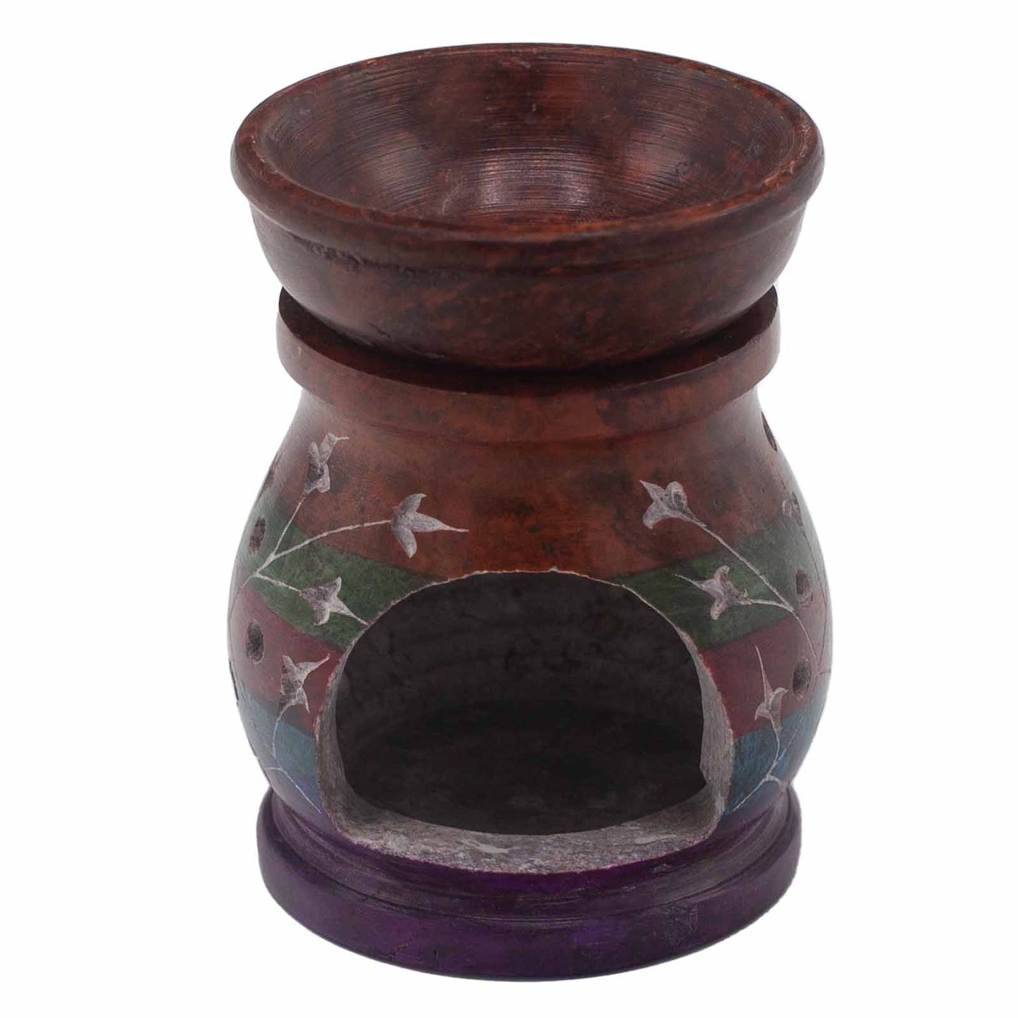Soapstone Oil Burner 10cm - Hamsa - Five Colours – lifestyle shot