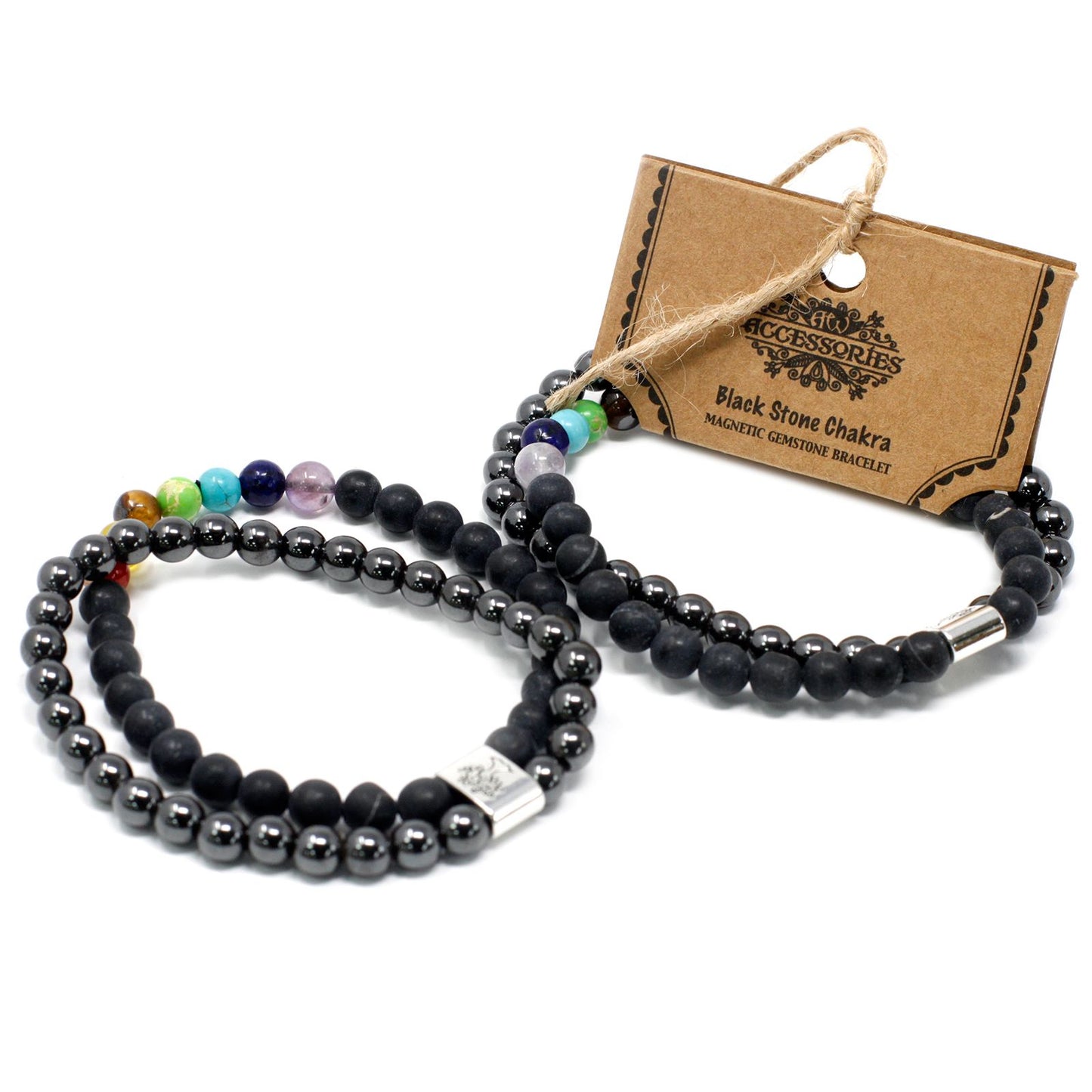 Magnetic Gemstone Bracelet - Black Stone Chakra – lifestyle shot