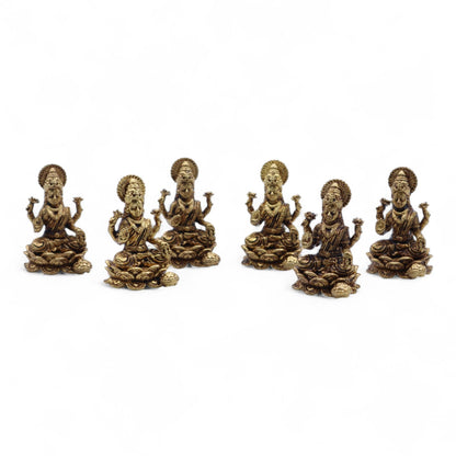Lakshmi Brass Miniature Figure, Small, 4cm