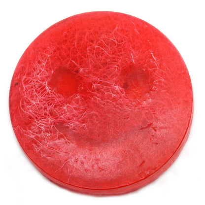 Strawberry & Guava Happy Scrub Soap, Loofah Bar, 120g