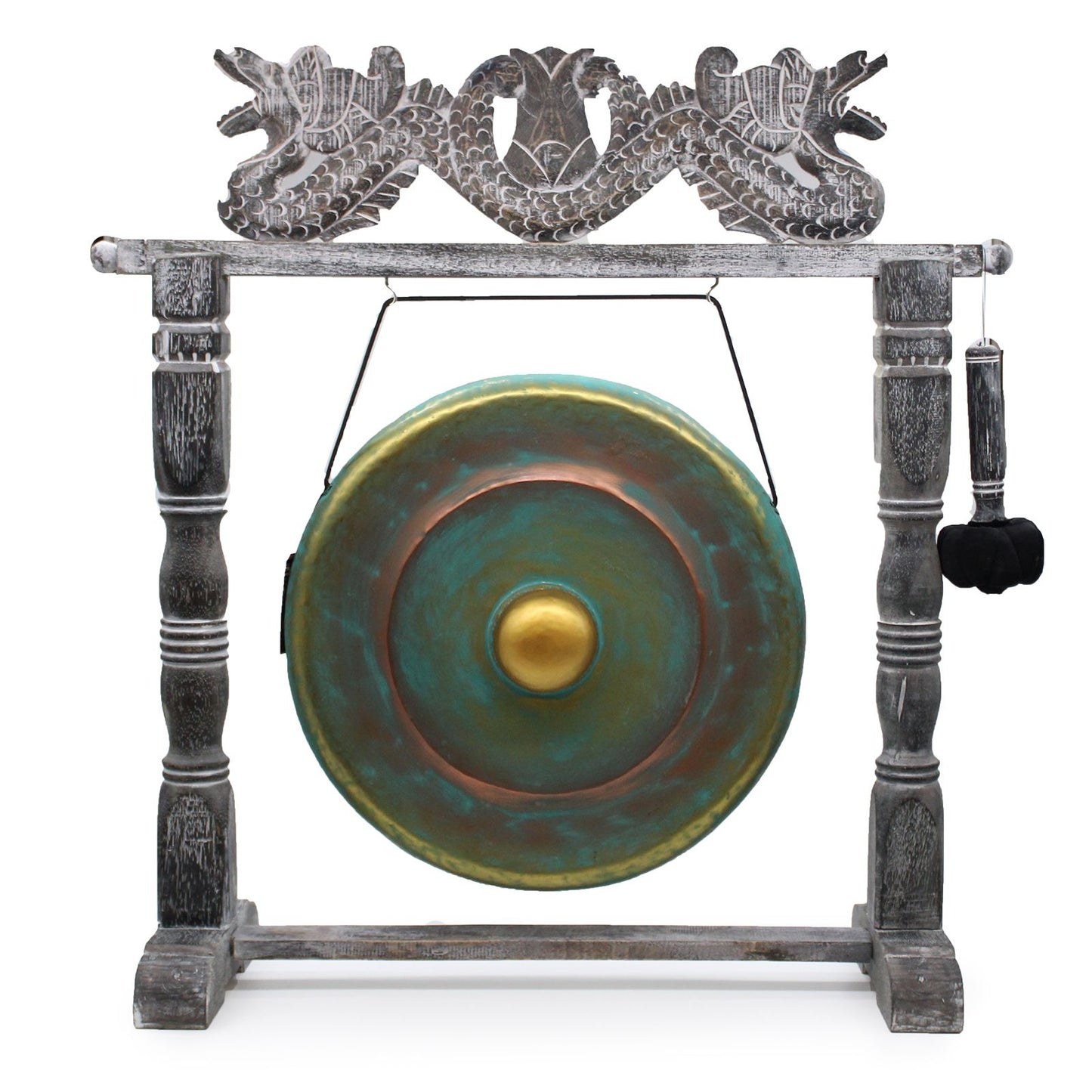 Medium Gong in Stand - 50cm - Greenwash | Auro & Co