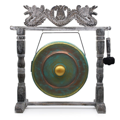 Medium Gong in Stand - 50cm - Greenwash | Auro & Co