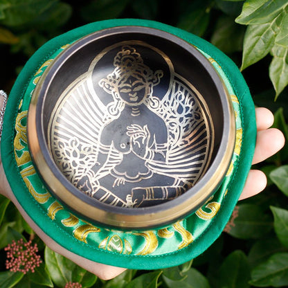Green Tara Singing Bowl Set 10cm (min 380gm) – product image 8