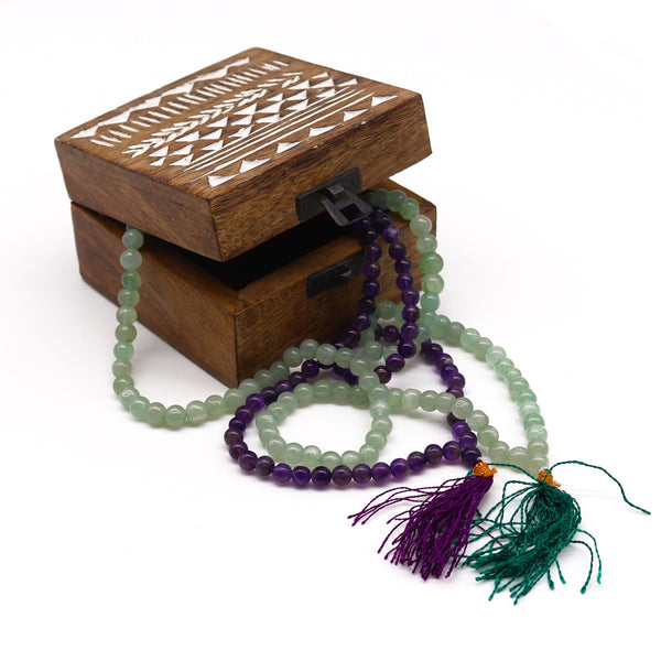 108 Bead Mala - Amethyst | Auro & Co