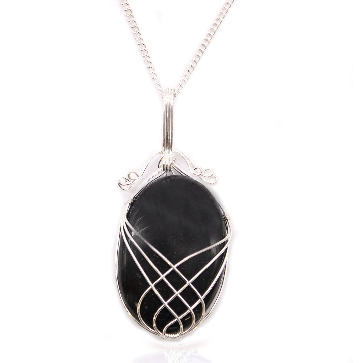 Swirl Wrapped Gemstone Necklace - Black Onyx | Auro & Co