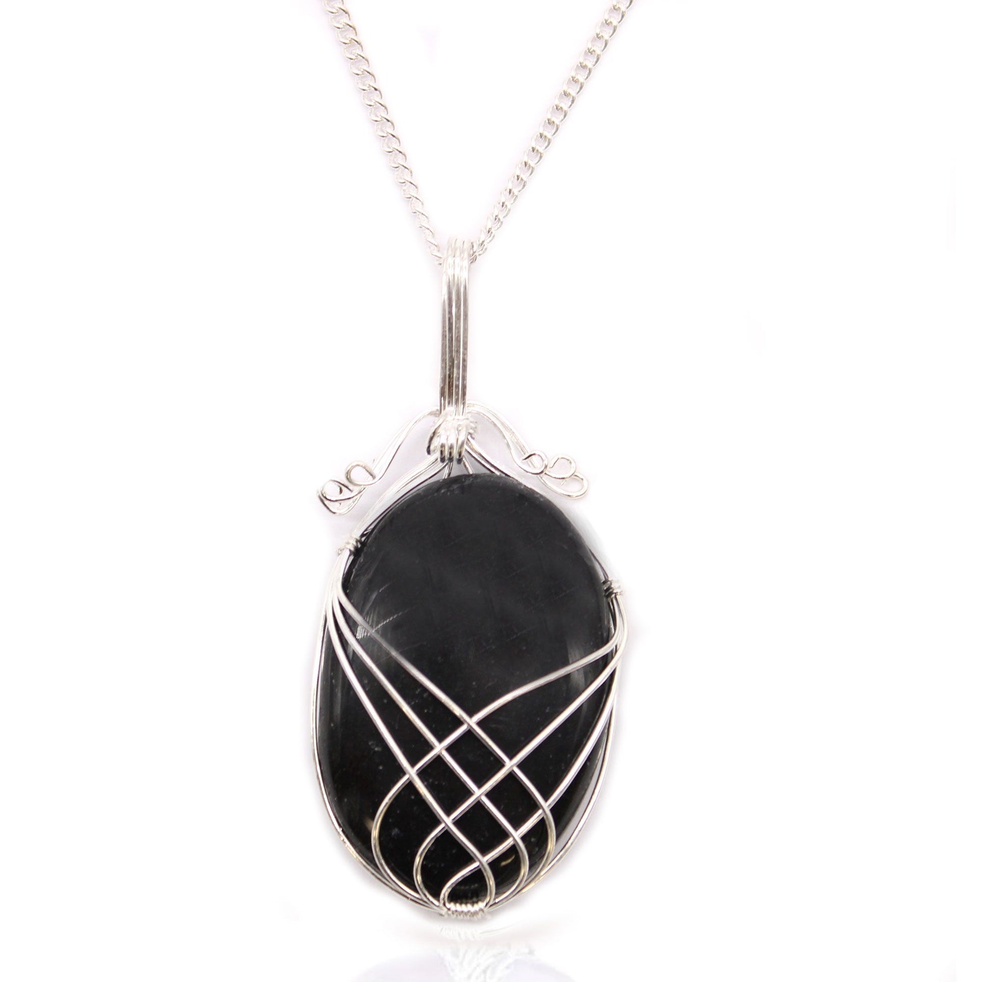 Swirl Wrapped Gemstone Necklace - Black Onyx | Auro & Co