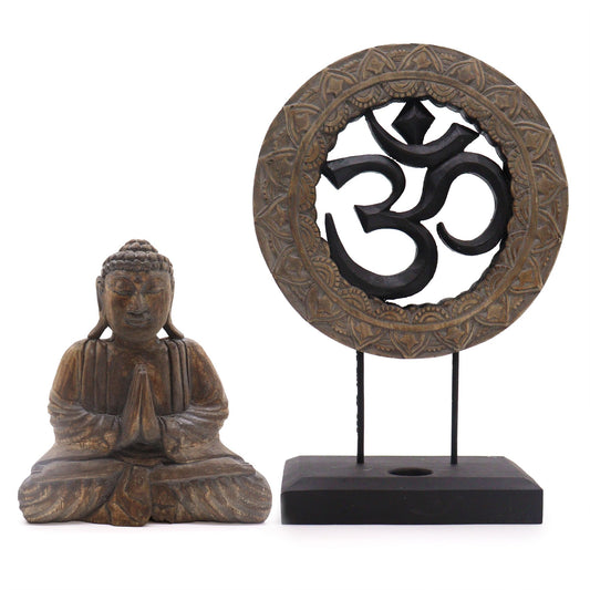 Buddha & Om Feng Shui Harmony Set – Grey & Black
