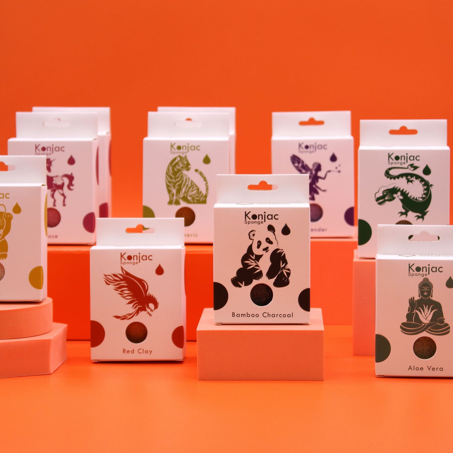 Teardrop Konjac Sponge - Natural - Sensitive skin – lifestyle shot