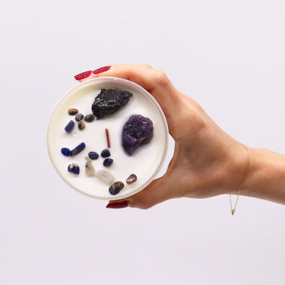 Solar Plexus Chakra Crystal Candle - Radiant Power