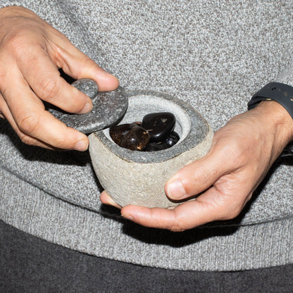 Natural Riverstone Grounding Pot - Small (aprox 9x7cm) – product image 10