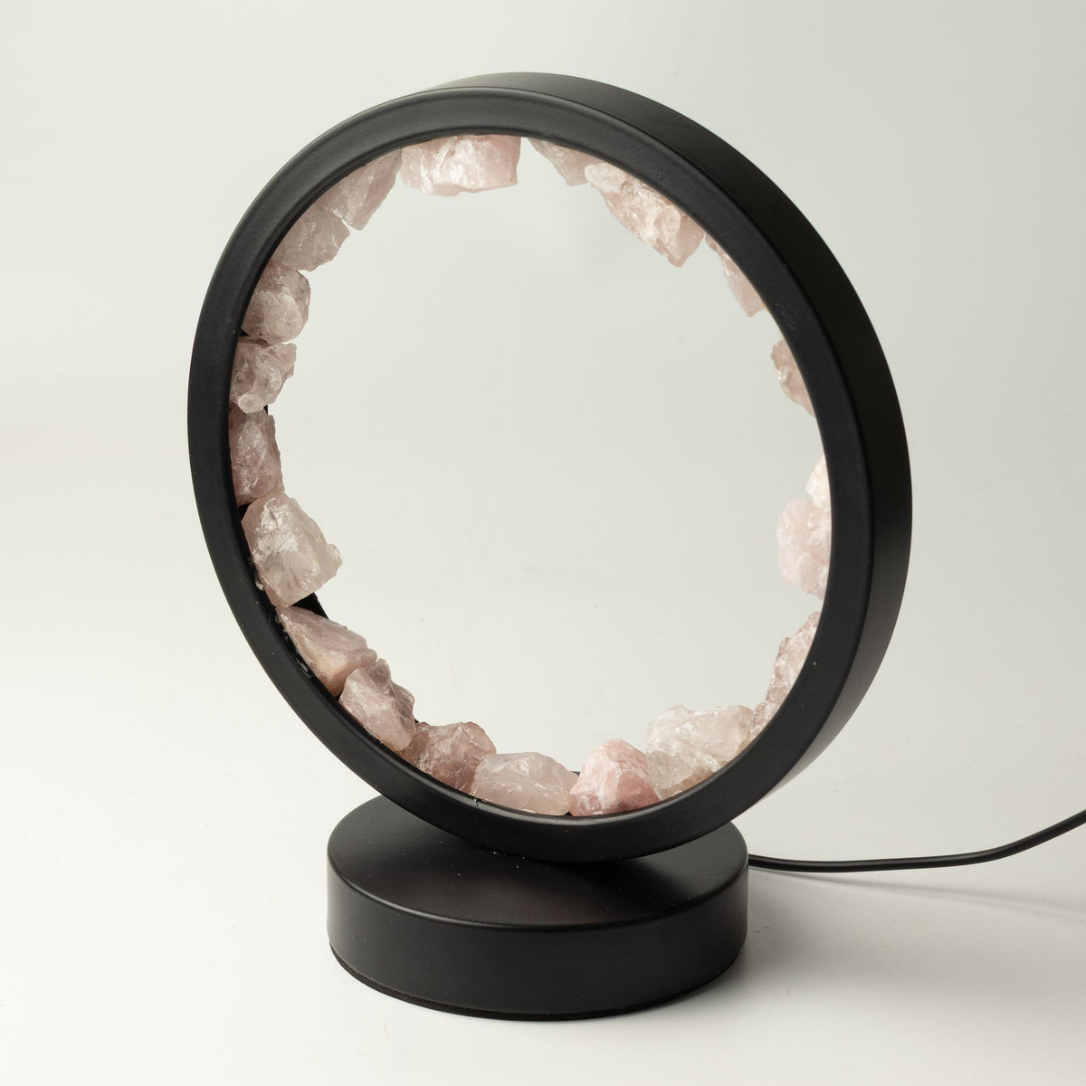 Zen Body Rose Quartz Gemstone Halo Lamp