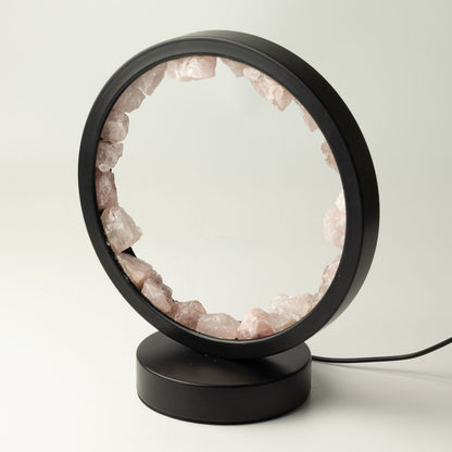 Zen Body Rose Quartz Gemstone Halo Lamp