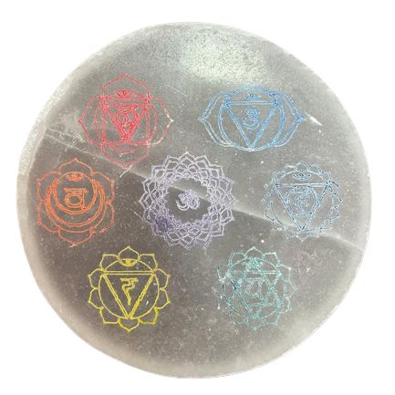 Medium Charging Plate 10cm - Chakra Design (col) – lifestyle shot