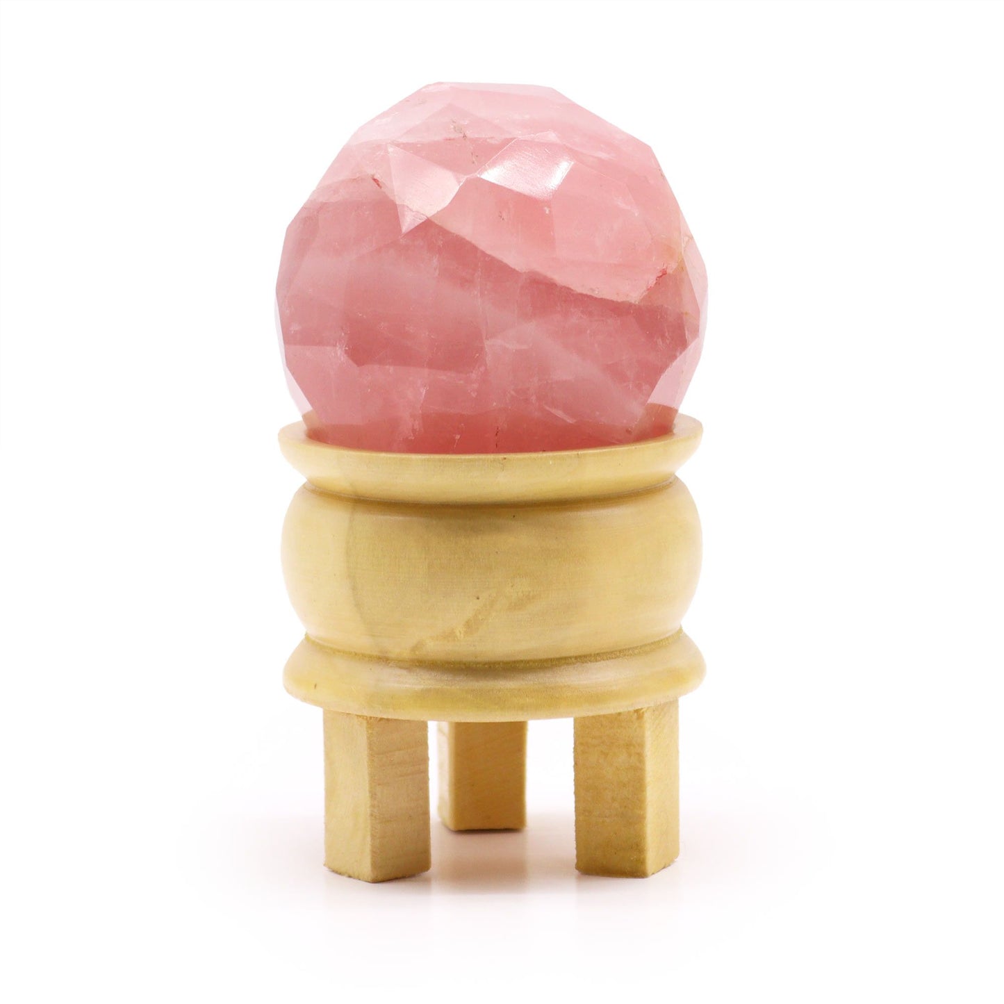 Gemstone Faceted Healing Ball & Stand - Rose Quartz | Auro & Co