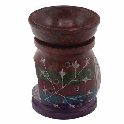 Soapstone Oil Burner 10cm - Hamsa - Five Colours – packaging