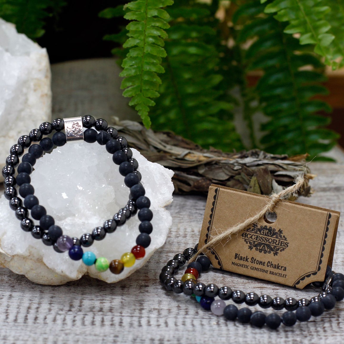 Magnetic Gemstone Bracelet - Black Stone Chakra – packaging