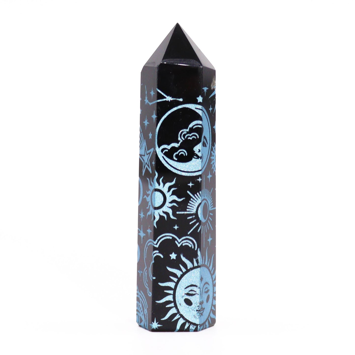 Black Obsidian Points - Mystic Story - Sky Blue | Auro & Co