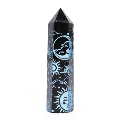 Black Obsidian Points - Mystic Story - Sky Blue | Auro & Co
