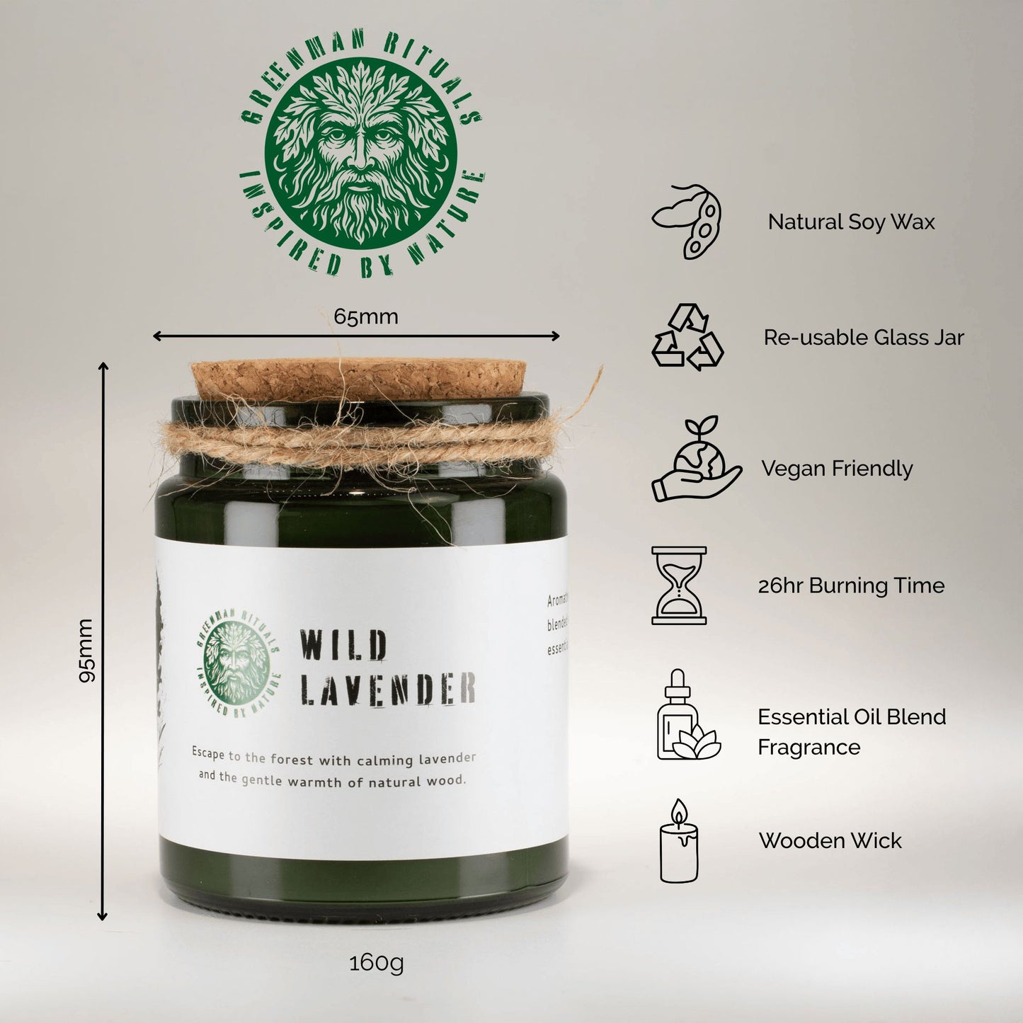 Greenman Woodwick Soy Candle - Woodland Zest – product image 6