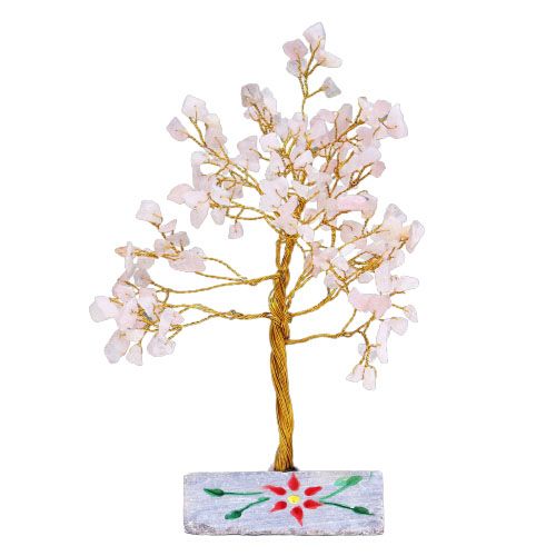 Indian Gemstone Trees Rose Quartz - 160 Stone