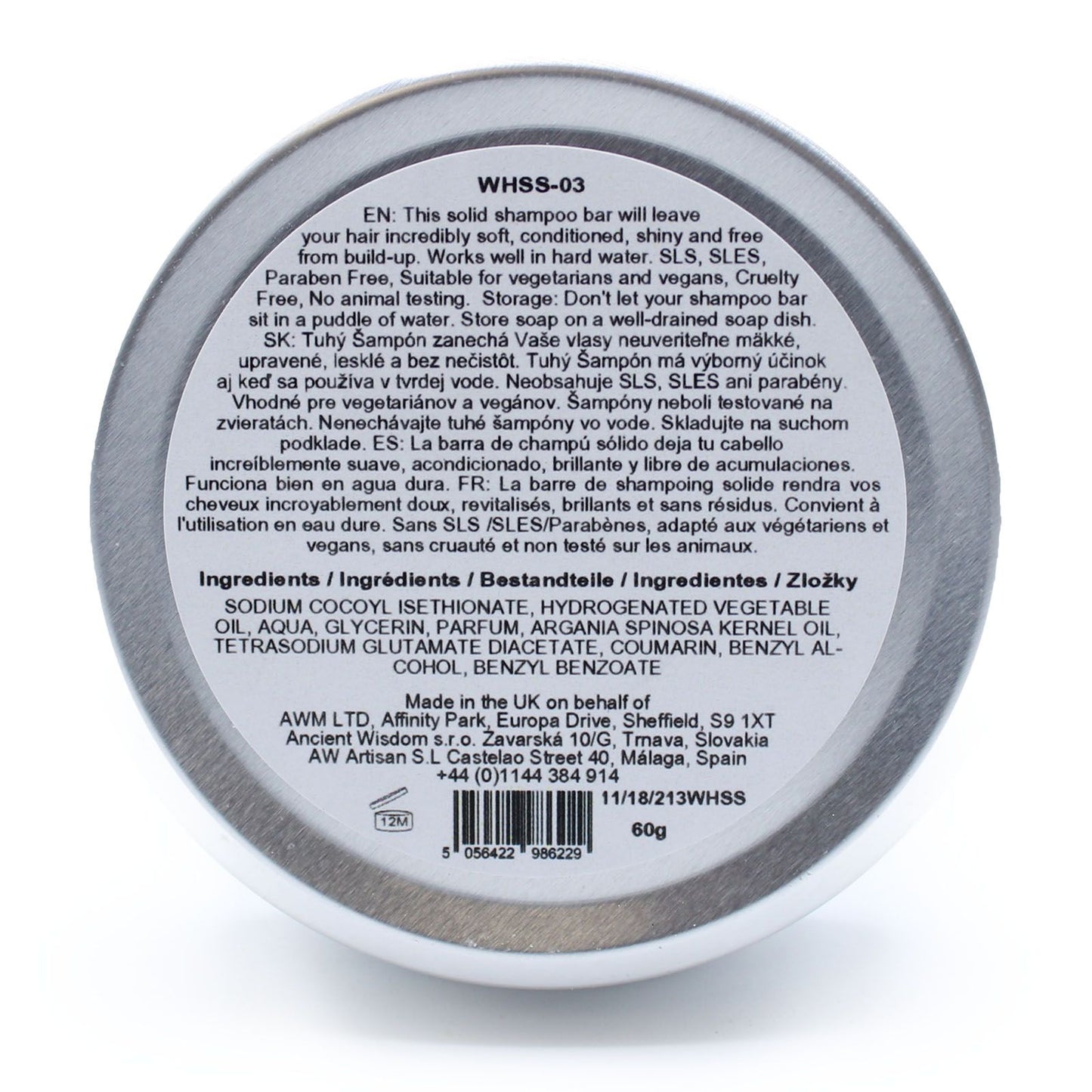 Wild Hare Solid Shampoo 60g - Hairy Coconut – packaging