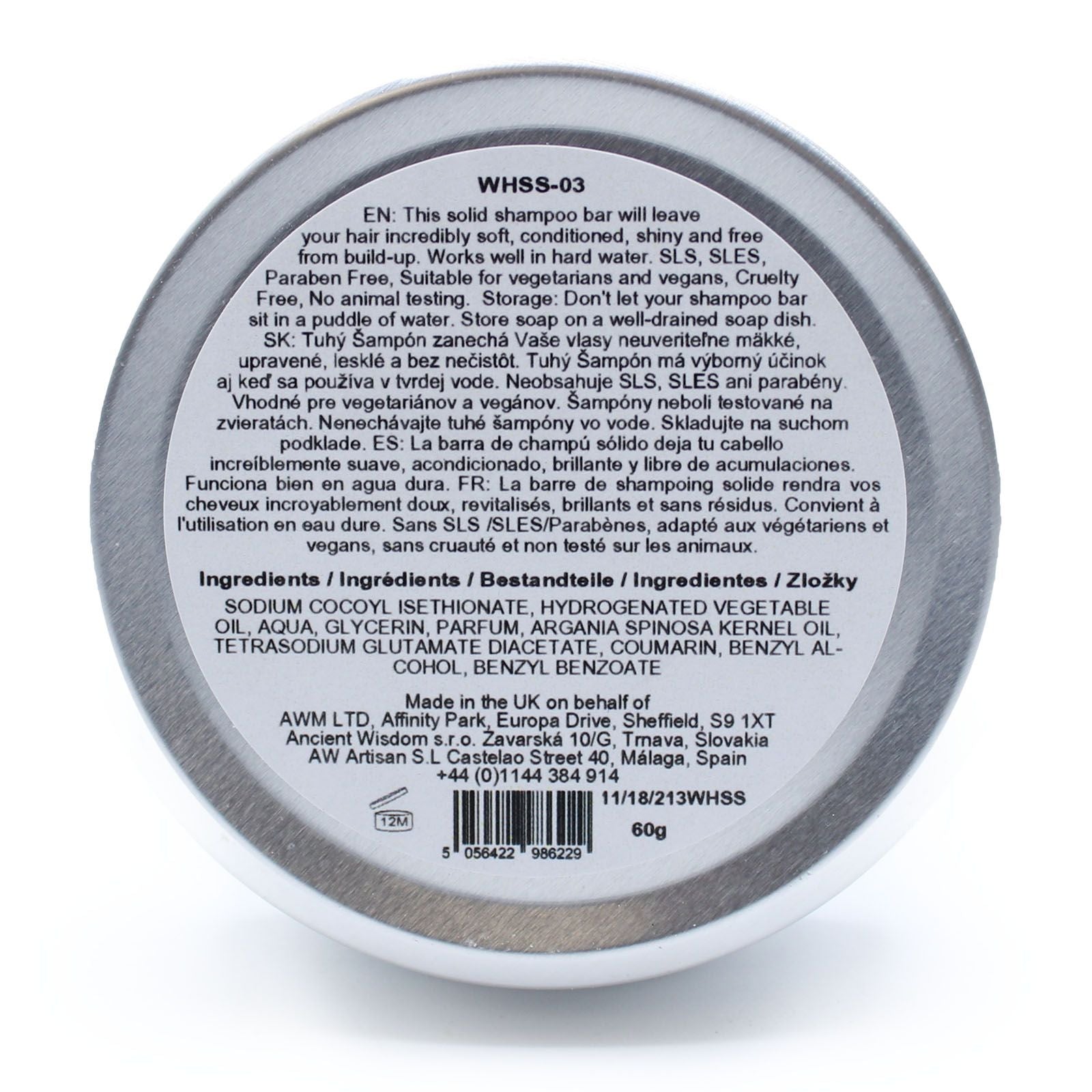 Wild Hare Solid Shampoo 60g - Hairy Coconut – packaging