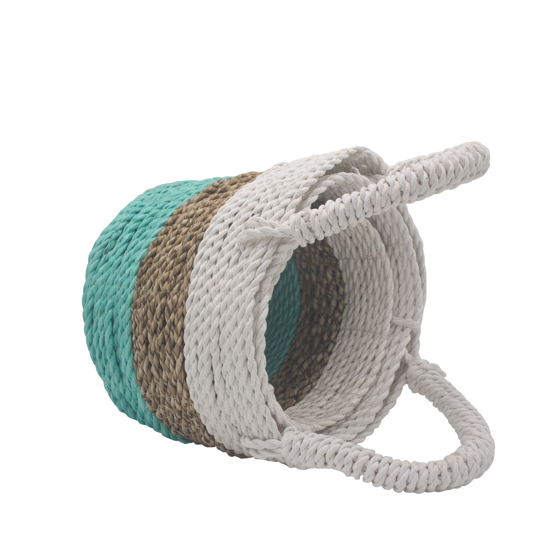 Seagrass Basket Set - Green / Natural / White – product image 5