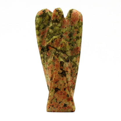 Hand Carved Gemstone Angel - Unakite | Auro & Co