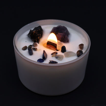 Solar Plexus Chakra Crystal Candle - Radiant Power