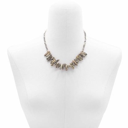 Longstone Gem Necklace - Dalmatian Stone – detail view