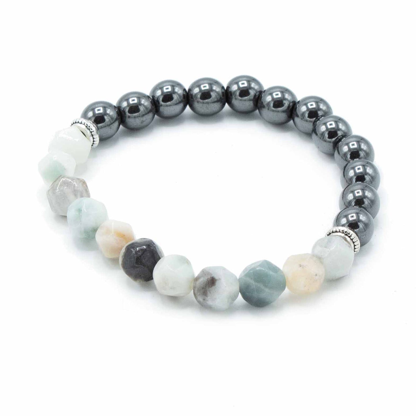 Faceted Gemstone Bracelet - Magnetic Mountain Jade – detail view