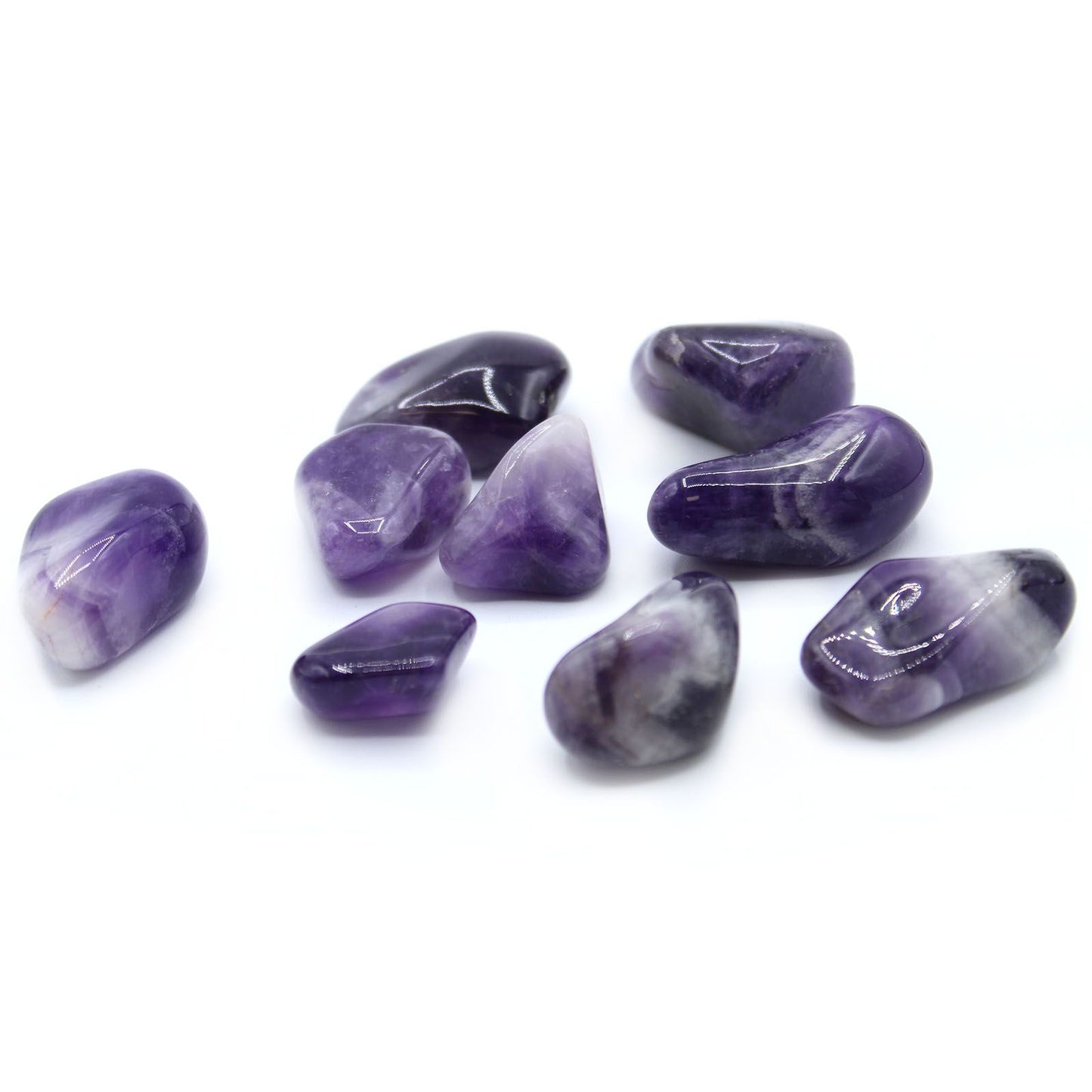 L Tumble Stones - Amethyst Banded | Auro & Co