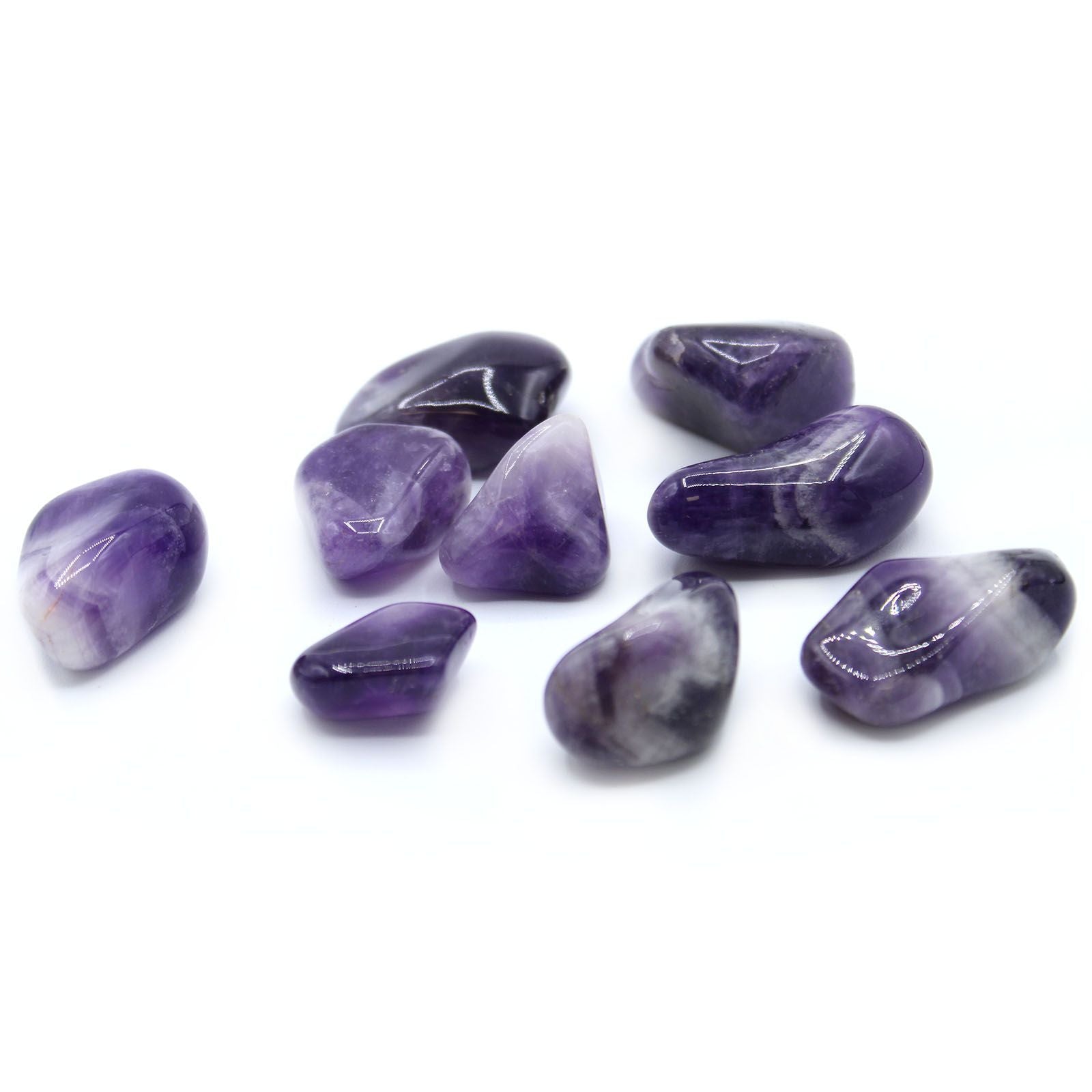 L Tumble Stones - Amethyst Banded | Auro & Co