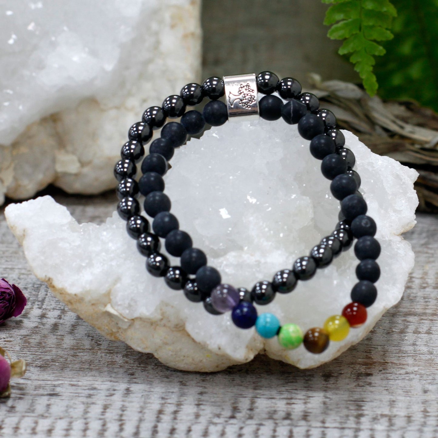 Magnetic Gemstone Bracelet - Black Stone Chakra – product image 5