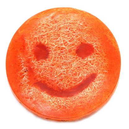 Grapefruit Happy Scrub Soap, Loofah Scrub Bar, 120g