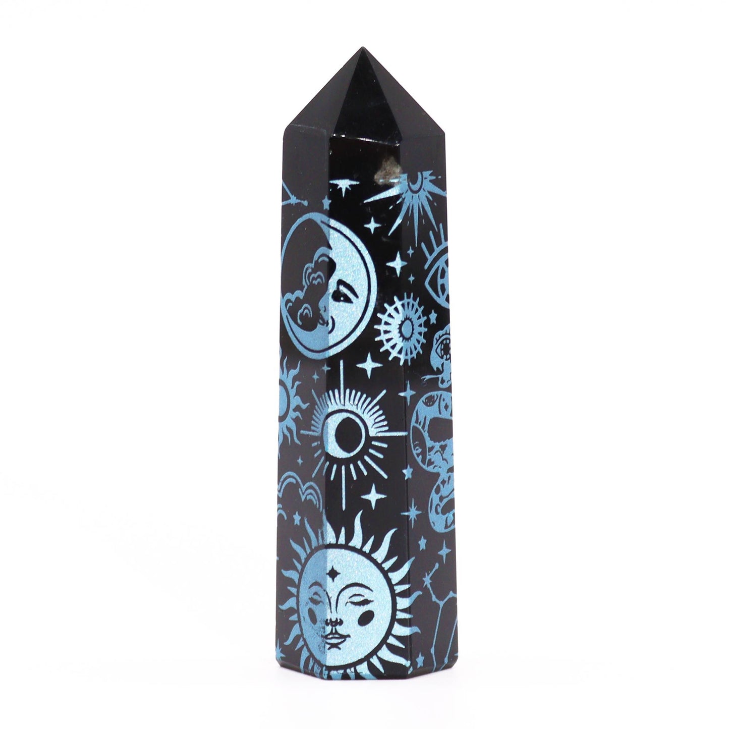 Black Obsidian Points - Mystic Story - Sky Blue – lifestyle shot