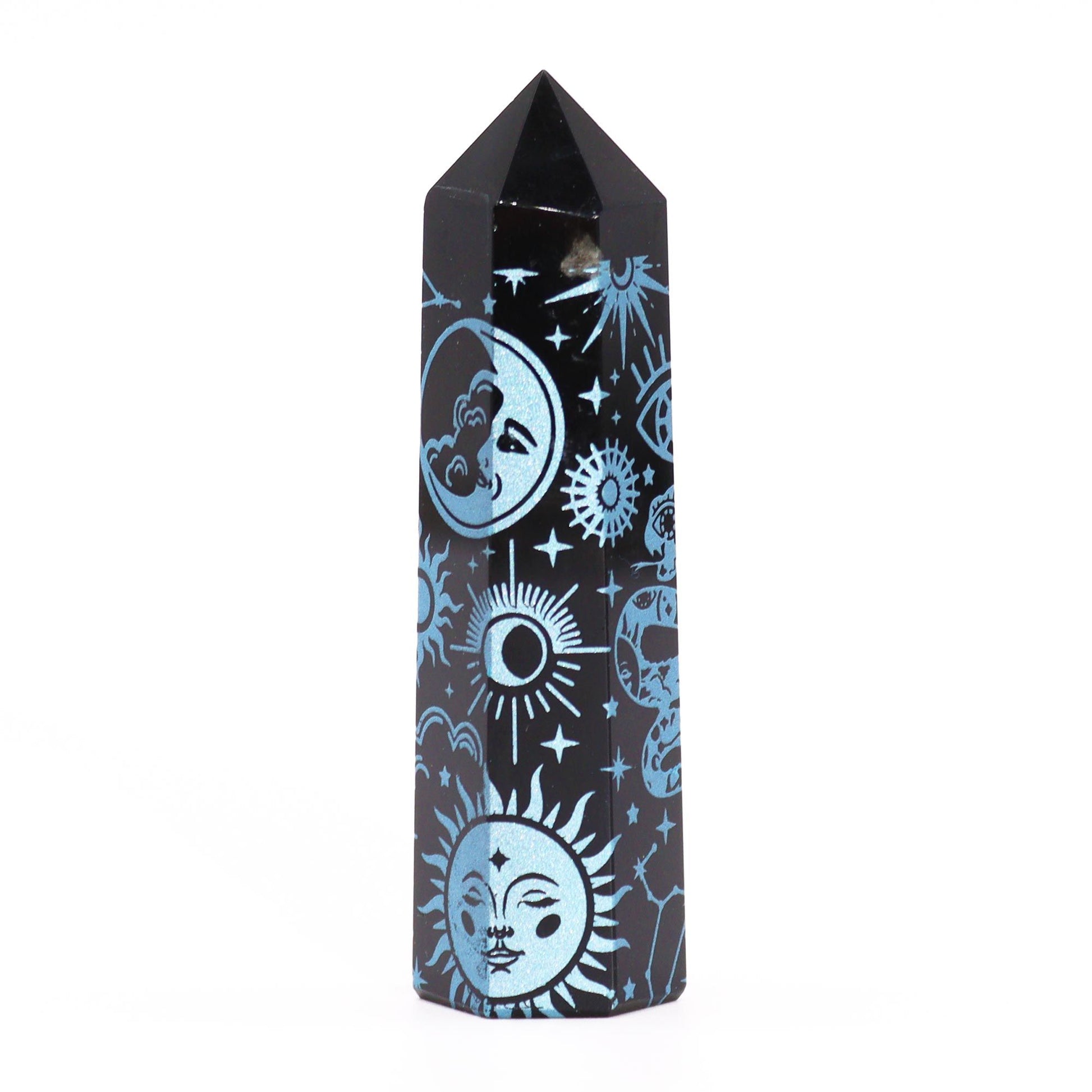 Black Obsidian Points - Mystic Story - Sky Blue – lifestyle shot