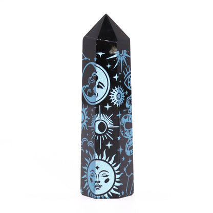 Black Obsidian Points - Mystic Story - Sky Blue – lifestyle shot