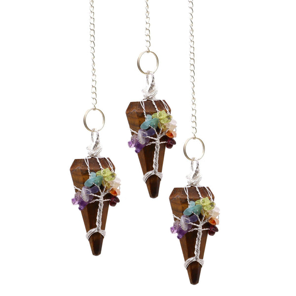 Magic Pendulum - Seven Chakra - Tigereye | Auro & Co