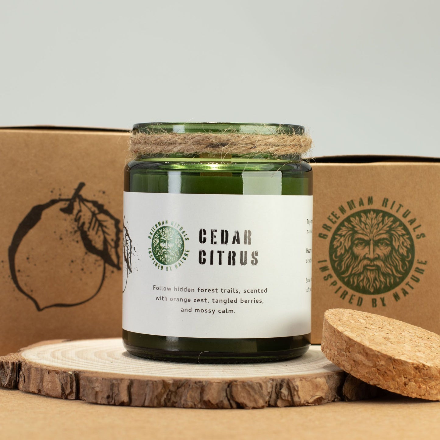 Greenman Woodwick Soy Candle - Cedar Citrus – product image 5
