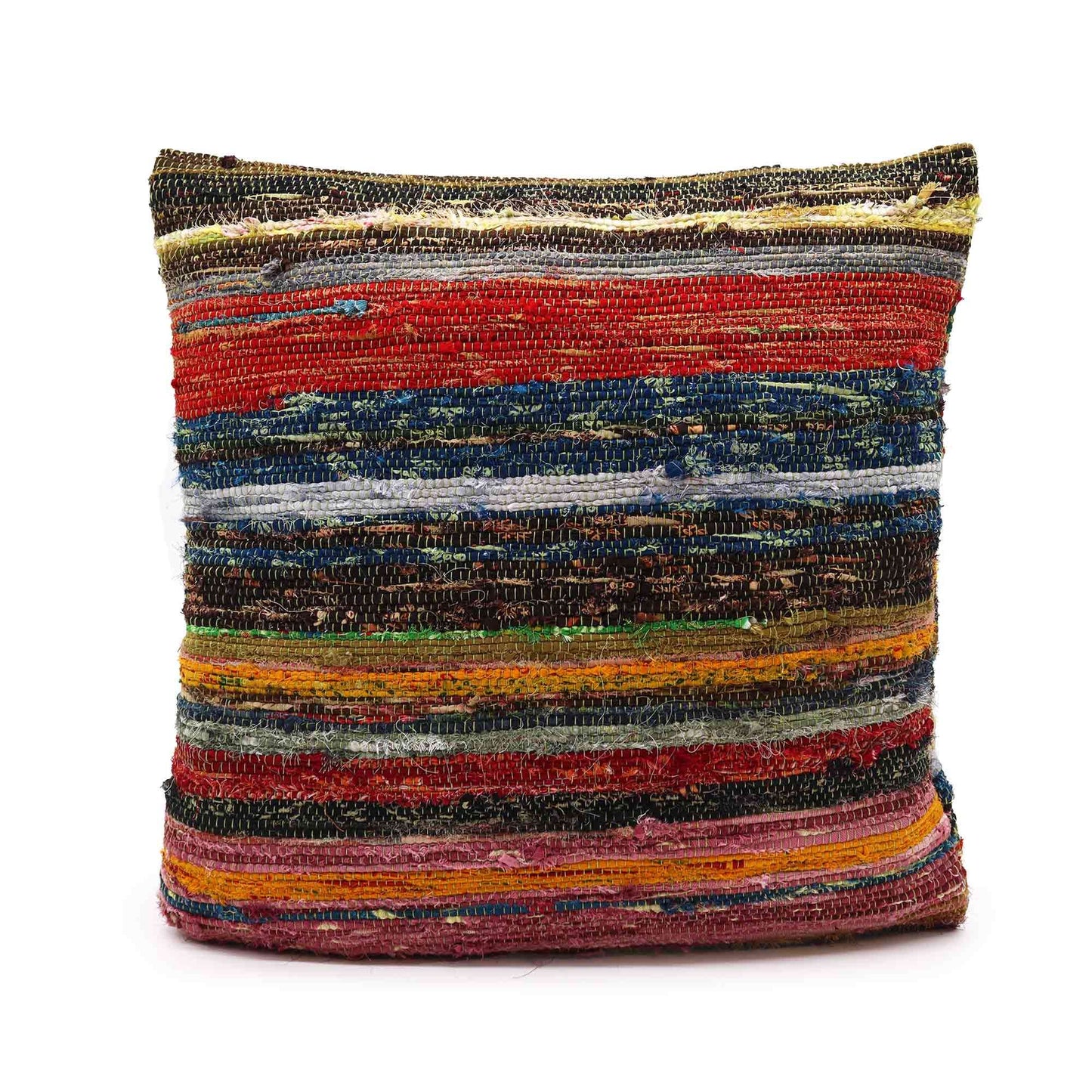 Rag Rug Cushion Covers - Natural Greens | Auro & Co