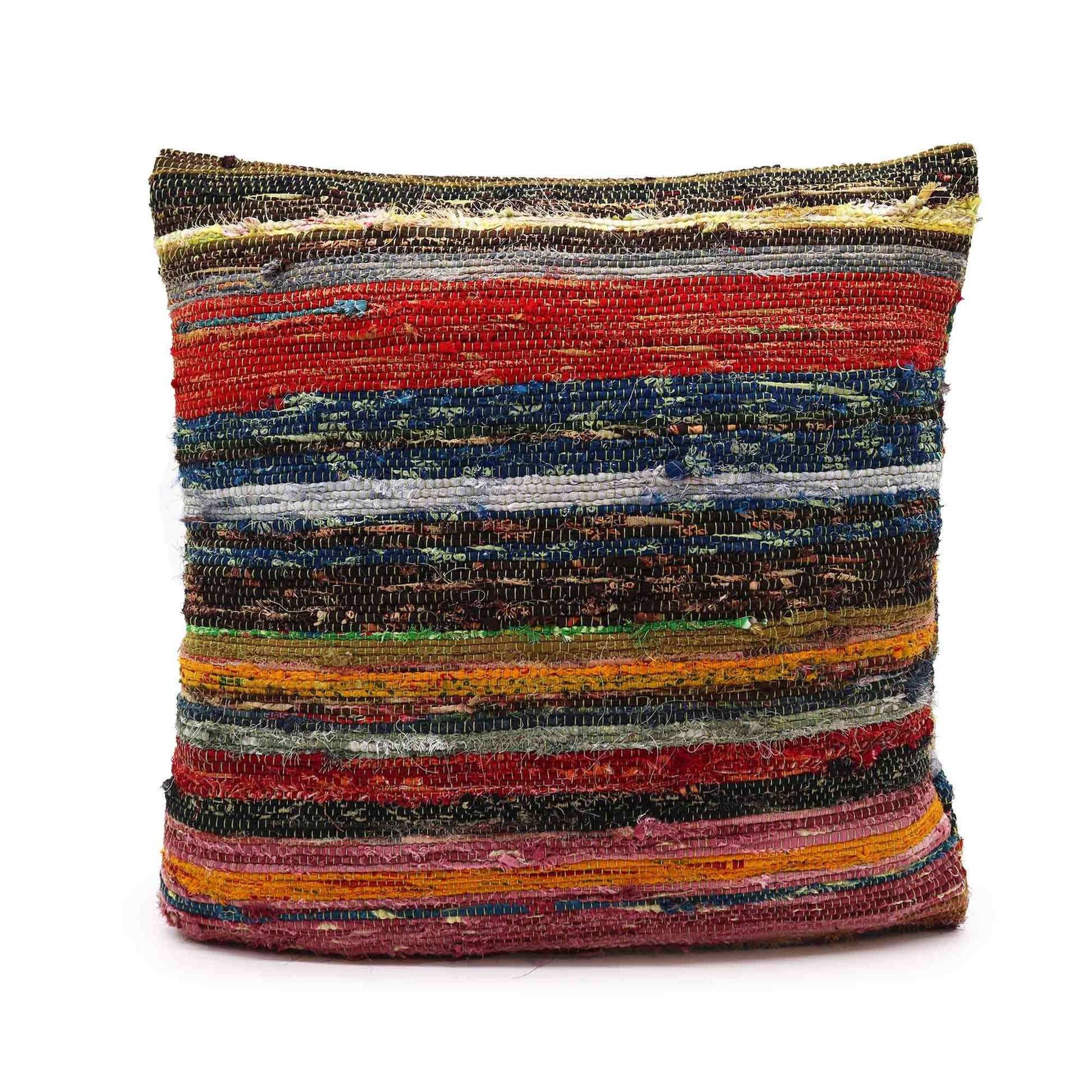 Rag Rug Cushion Covers - Natural Greens | Auro & Co