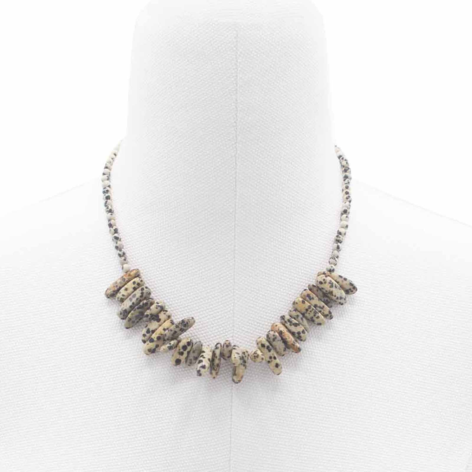 Longstone Gem Necklace - Dalmatian Stone | Auro & Co