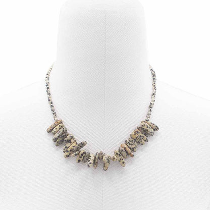 Longstone Gem Necklace - Dalmatian Stone | Auro & Co