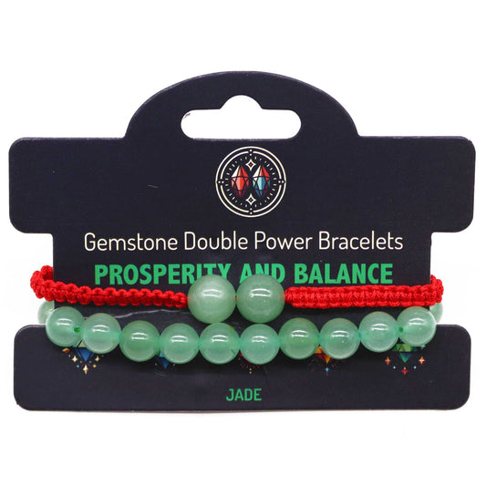 Gemstone Double Power Bracelets- Jade | Auro & Co