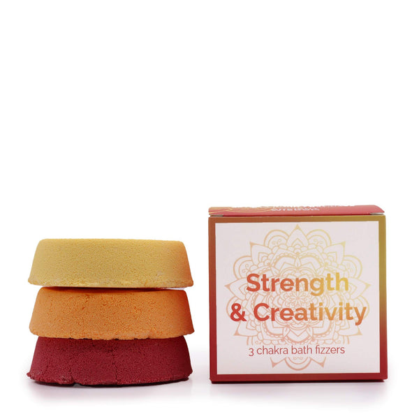 Chakra Strength & Creativity Bath Fizz - Small box | Auro & Co