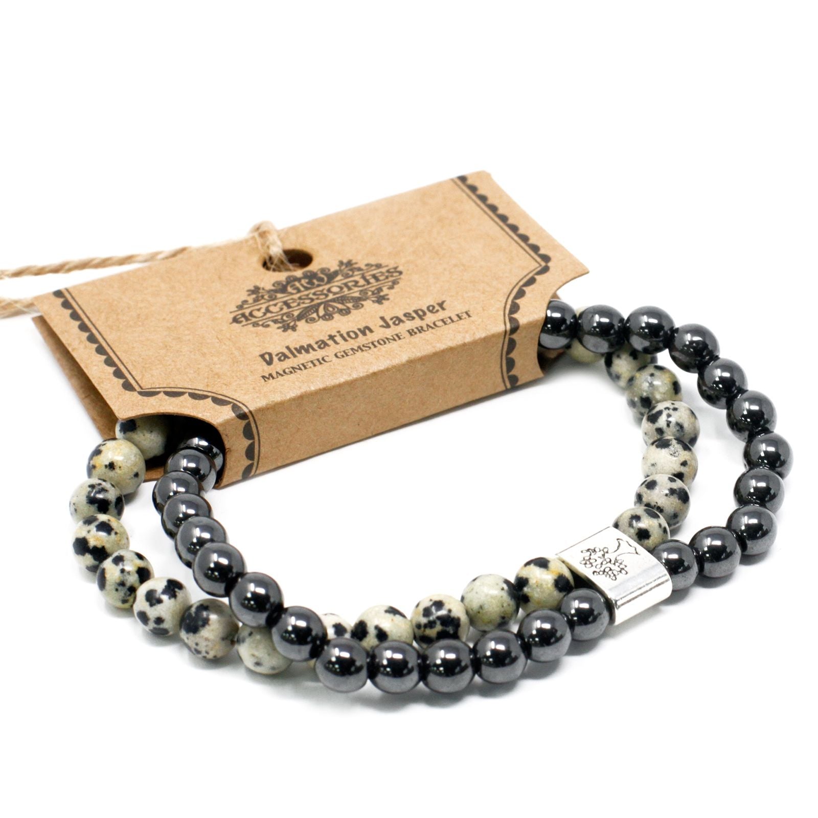Magnetic Gemstone Bracelet - Dalmation Jasper | Auro & Co