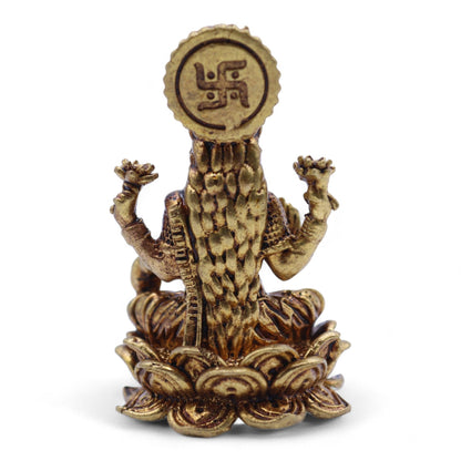 Lakshmi Brass Miniature Figure, Large, 5.5cm