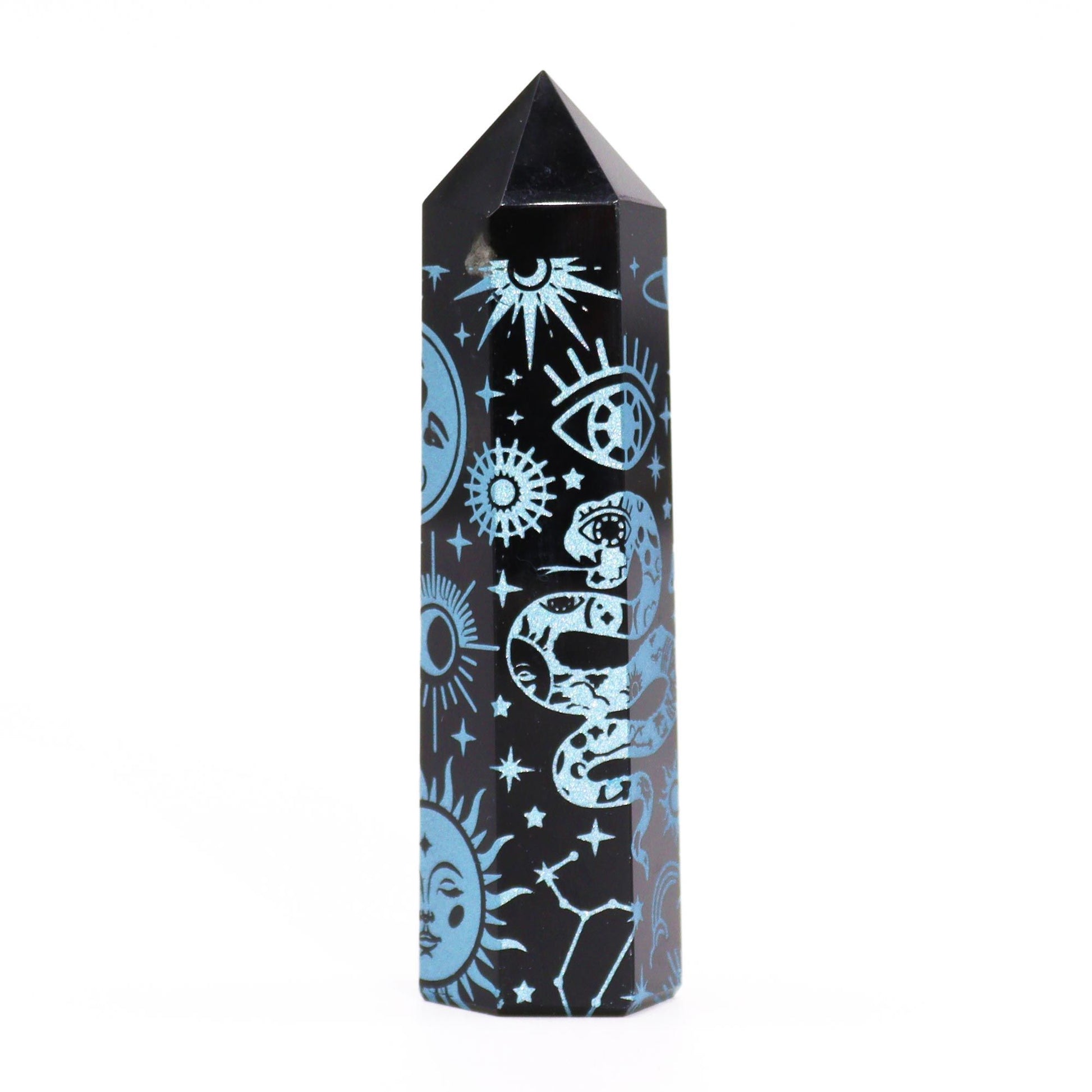 Black Obsidian Points - Mystic Story - Sky Blue – packaging